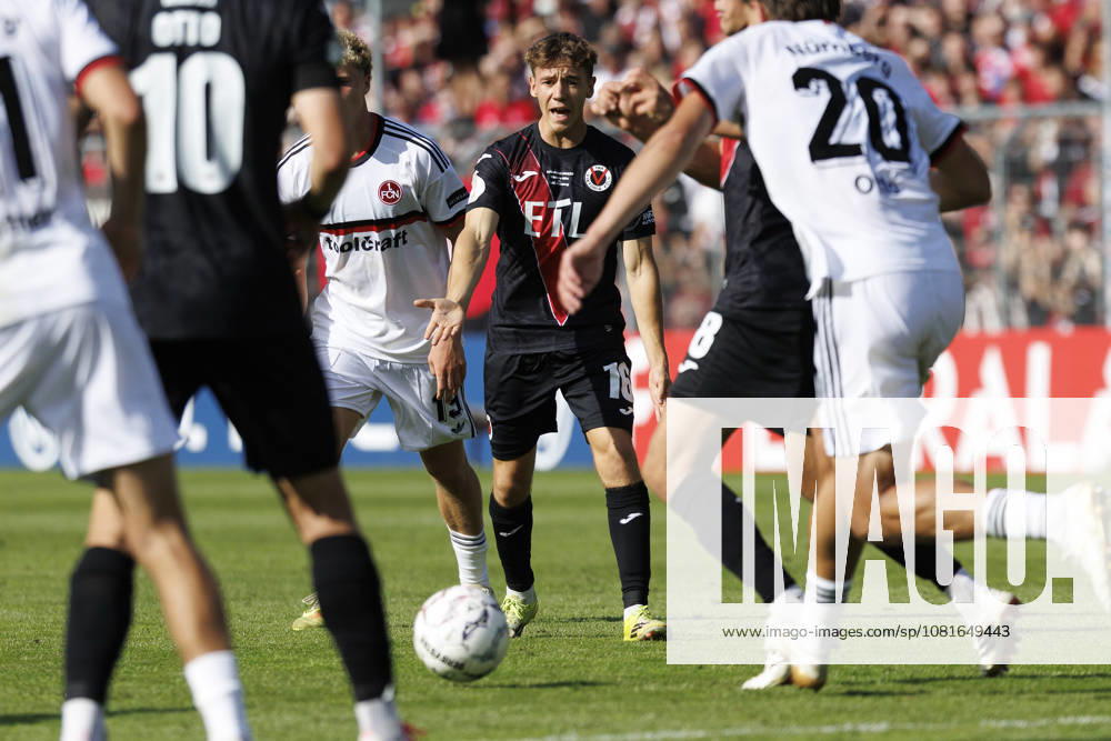 Niklas Jahn (Viktoria Koeln, 16) during the DFB-Cup match between Viktoria Koeln vs. 1. FC Nuernberg at the Sportpark Hoehenberg on August 22, 2026 in Koeln, Germany. DFL REGULATIONS PROHIBIT ANY USE OF PHOTOGRAPHS AS IMAGE SEQUENCES AND OR QUASI-VIDEO. Nordrhein-Westfalen Germany