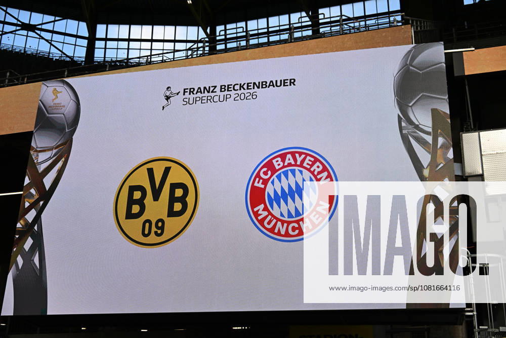 Fussball Franz Beckenbauer Supercup 2026, Borussia Dortmund - FC Bayern München v.l. Der Supercup Symbolfoto, Symbolbild Dortmund