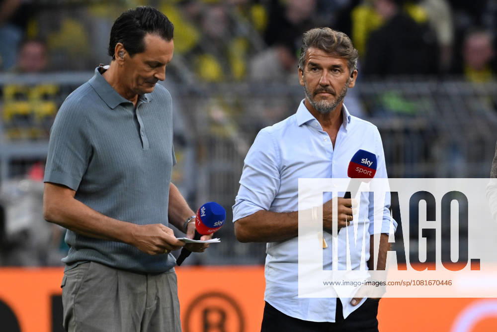 Fussball Franz Beckenbauer Supercup 2026, Borussia Dortmund - FC Bayern München v.l. Karl-Heinz Kalle Riedle und Sebastian Hellmann (SKY) Dortmund