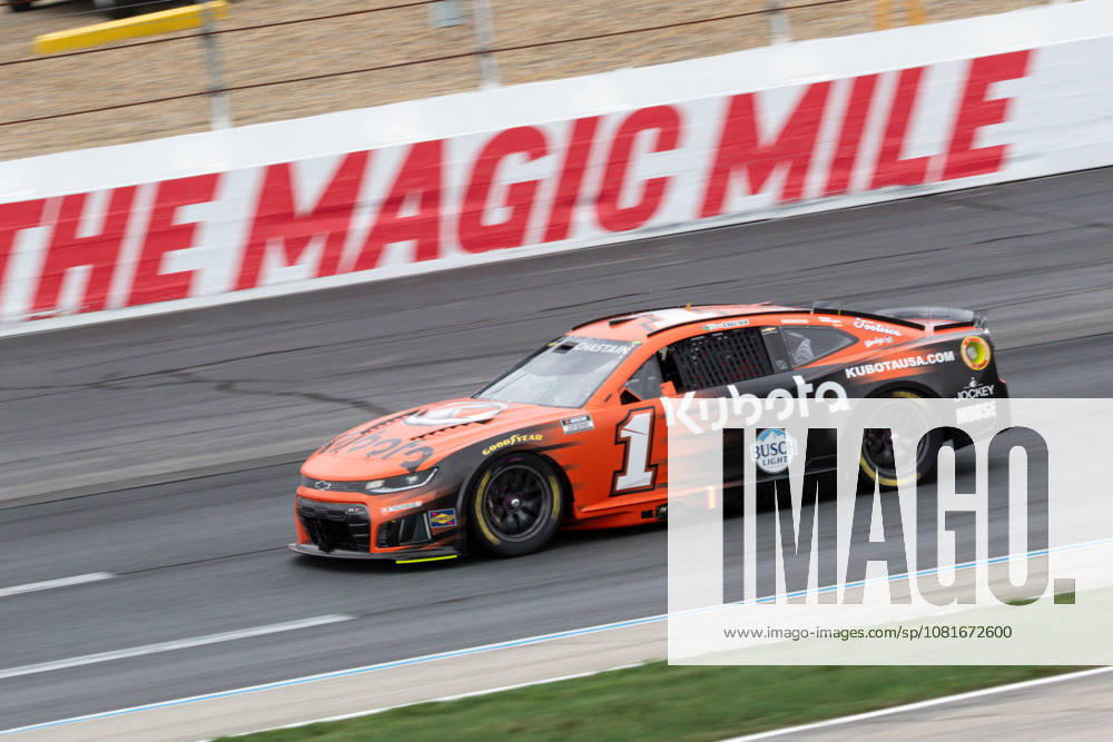 LOUDON, NH - AUGUST 22: Ross Chastain ( 1 Trackhouse Racing Kubota Chevrolet) races into turn 4 during practice for the NASCAR, Motorsport, USA Cup Series Dollar Tree 301 on August 22, 2026, at New Hampshire Motor Speedway in Loudon, NH. (Photo by David Hahn Icon Sportswire) AUTO: AUG 22 NASCAR Cup Series Dollar Tree 301 Icon260822005