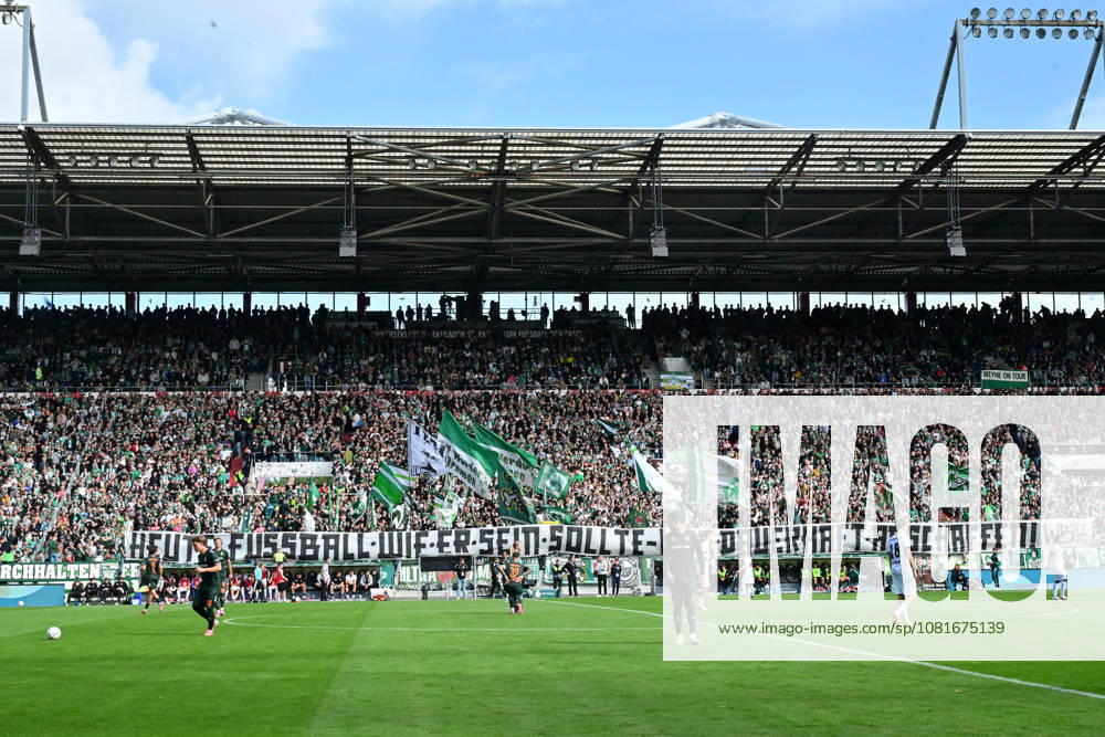 GER Fußball, Männer,DFB Pokal, 1.Runde Saison 2026 2027, Hamburg, Lüneburger SK vs Werder Bremen Feature die Fans aus Bremen zeigen Banner DFB DFL regulations prohibit any use of photographs as image sequences and or quasi-video) Hamburg Millerntorstadion Hamburg Deutschland
