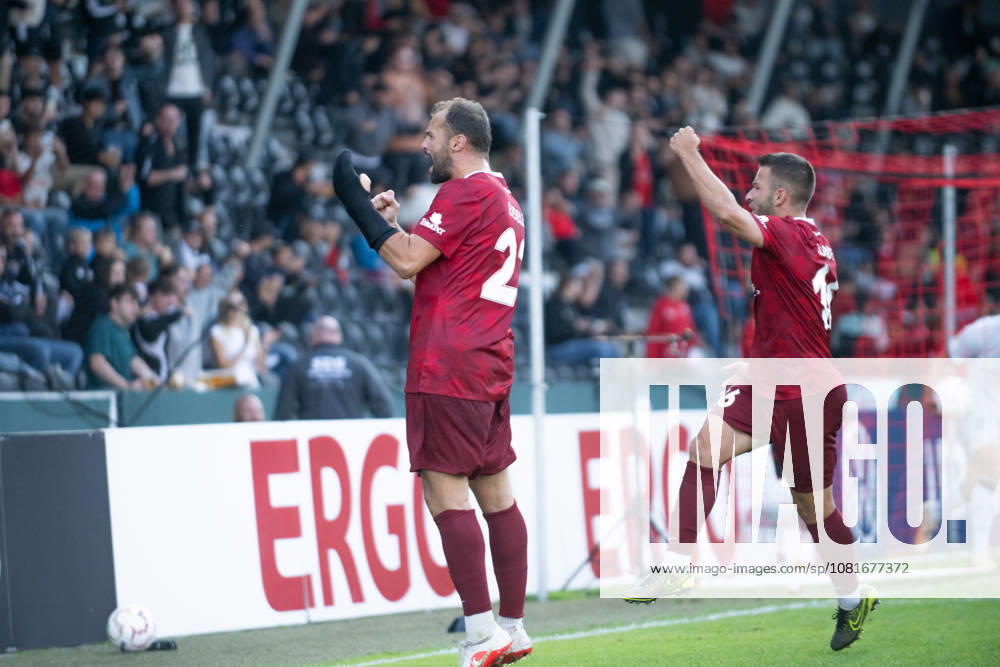 Fabian Eisele (SG Sonnenhof Grossaspach, 23), erzielt per Elfmeter den 2:2 Ausgleichstreffer, SG Sonnenhof Grossaspach vs. Arminia Bielefeld, Fussball, GER, DFB Pokal, 1. Runde, Saison 2026 2027, 22.08.2026, Eibner-Pressefoto Andreas Ulmer SG Sonnenhof Grossaspach vs. Arminia Bielefeld, Fussball, GER, DFB Pokal, 1. Runde, Saison 2026 2027, 22.08.2026, Aspach
