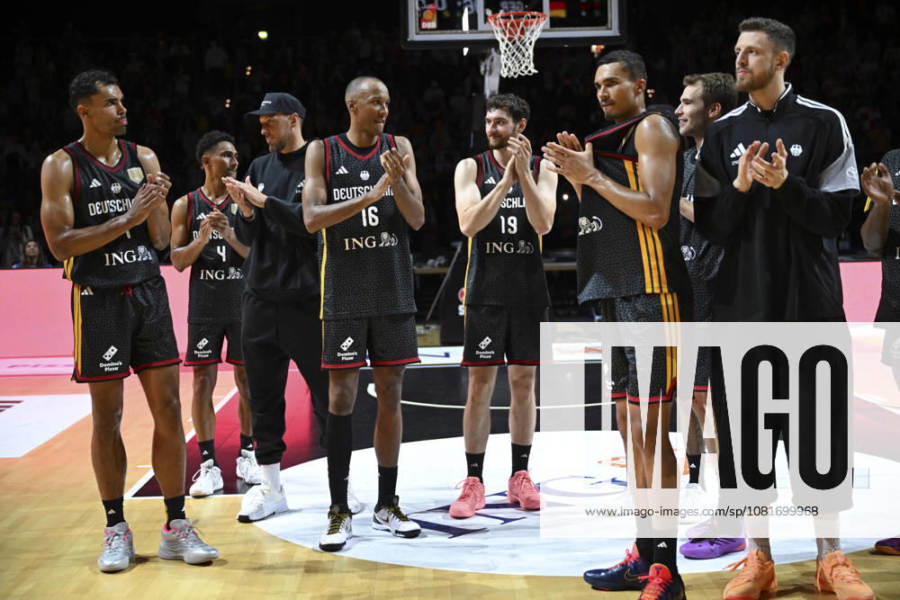Germany v Croatia - Turkish Airlines Supercup 2026 HAMBURG, GERMANY - AUGUST 22: Players of Germany celebrate victory after defeating Croatia during the Turkish Airlines Basketball Supercup 2026 match between Germany and Croatia at Barclays Arena in Hamburg, Germany, on August 22, 2026. Halil Sagirkaya Anadolu Hamburg Germany. Editorial use only. Please get in touch for any other usage.