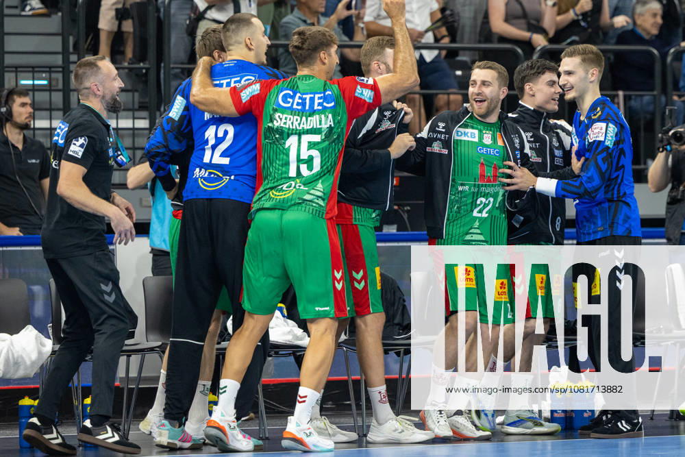 Jubel, Celebration, Freude, Emotion, Feier, SC Magdeburg vs. Füchse Berlin, Handball, HBL, REXEL SUPER CUP, 2026, 22.08.2026 Munich SAP Garden Germany