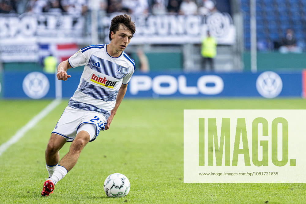 DFB-Pokal, 2026 2027, 1. Runde: MSV Duisburg - SV 07 Elversberg; 22.08.2026 Jan-Simon Symalla (MSV Duisburg, 23) DFB-Pokal, 2026 2027, 1. Runde: MSV Duisburg - SV 07 Elversberg; Schauinsland-Reisen-Arena, Duisburg; 22.08.2026 DFB regulations prohibit any use of photographs as image sequences and or quasi video.