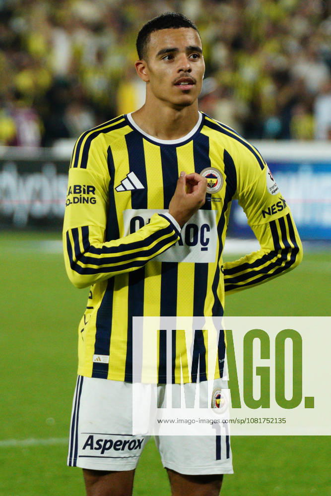Mason Greenwood (C) of Fenerbahce celebrates after fourth goal during the Turkish Super League 2026 27 match between Fenerbahce and Konyaspor at the Chobani Stadium, Fenerbahce Sukru Saracoglu Sports Complex in Istanbul, Turkey, on August 22, 2026. Kadikoy Turkey - ZUMAu194 20260822_zip_u194_032