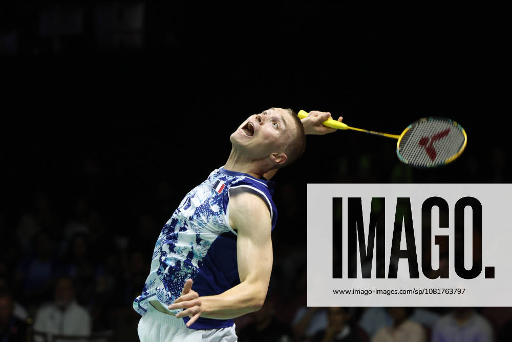 Thom Gicquel of France and Delphine Delrue of France in action during a final match of mix double during the BWF World Championships 2026 at Indira Gandhi Indoor Stadium, in New Delhi on August 23, 2026. New Delhi India
