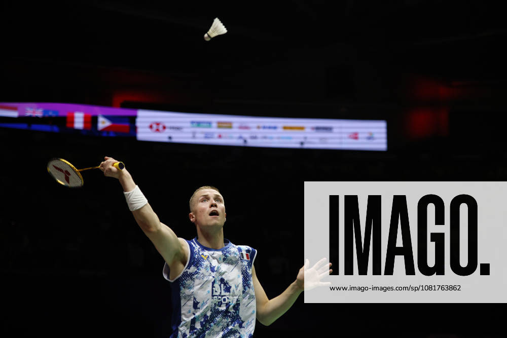 Thom Gicquel of France and Delphine Delrue of France in action during a final match of mix double during the BWF World Championships 2026 at Indira Gandhi Indoor Stadium, in New Delhi on August 23, 2026. New Delhi India