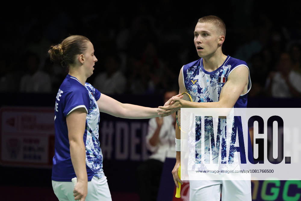 Thom Gicquel and Delphine Delrue Badminton World Champions - New Delhi Thom Gicquel of France and Delphine Delrue of France compete in the final match of mixed doubles during the BWF World Championships 2026 at Indira Gandhi Indoor Stadium in New Delhi, India on August 23, 2026. Photo by Anshuman Akash ABACAPRESS.COM New Delhi India