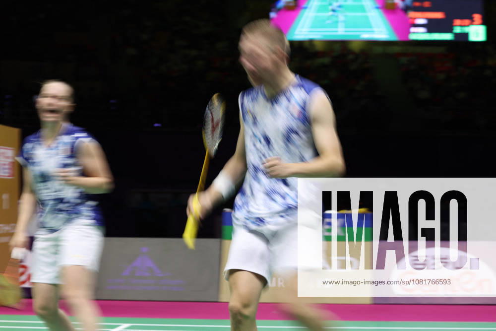 Thom Gicquel and Delphine Delrue Badminton World Champions - New Delhi Thom Gicquel of France and Delphine Delrue of France compete in the final match of mixed doubles during the BWF World Championships 2026 at Indira Gandhi Indoor Stadium in New Delhi, India on August 23, 2026. Photo by Anshuman Akash ABACAPRESS.COM New Delhi India