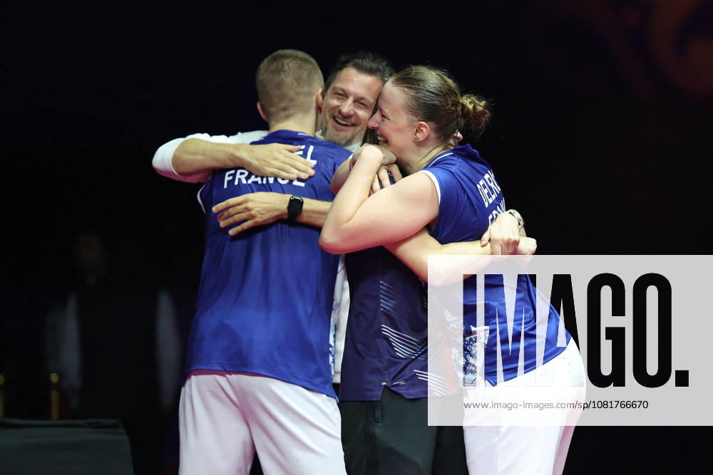 Thom Gicquel and Delphine Delrue Badminton World Champions - New Delhi Thom Gicquel of France and Delphine Delrue of France compete in the final match of mixed doubles during the BWF World Championships 2026 at Indira Gandhi Indoor Stadium in New Delhi, India on August 23, 2026. Photo by Anshuman Akash ABACAPRESS.COM New Delhi India