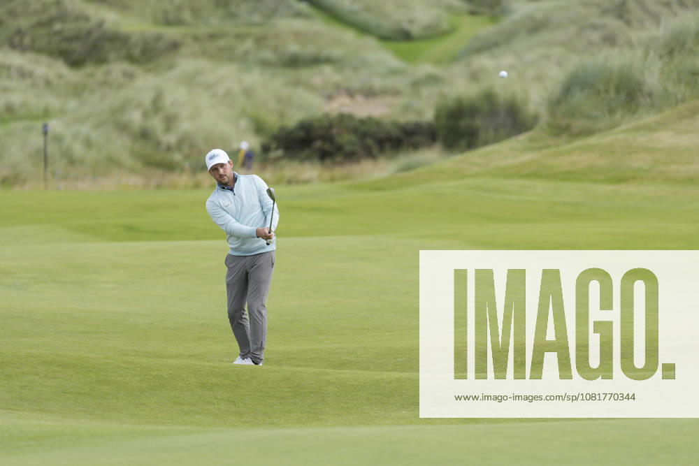 BALMEDIE, SCOTLAND - AUG 23: Lukas Nemecz (AUT) chips to the 2nd green during Round 4 at the 2026 Nexo Championship at the Trump International Golf Links, Balmedie on August 23, 2026 in Aberdeenshire, Scotland The 2026 Nexo Championship