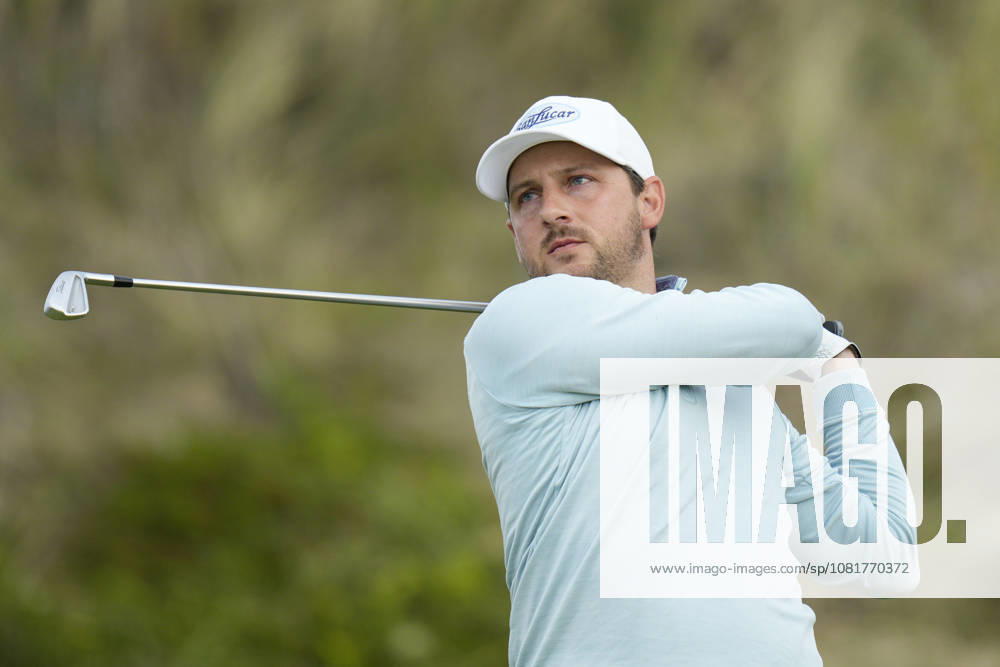 BALMEDIE, SCOTLAND - AUG 23: Lukas Nemecz (AUT) plays from the third tee during Round 4 at the 2026 Nexo Championship at the Trump International Golf Links, Balmedie on August 23, 2026 in Aberdeenshire, Scotland The 2026 Nexo Championship