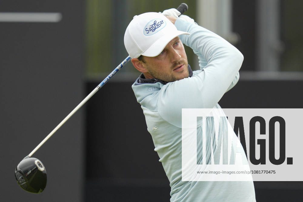 BALMEDIE, SCOTLAND - AUG 23: Lukas Nemecz (AUT) plays from the first tee during Round 4 at the 2026 Nexo Championship at the Trump International Golf Links, Balmedie on August 23, 2026 in Aberdeenshire, Scotland The 2026 Nexo Championship