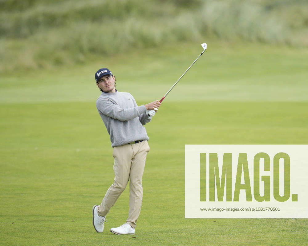 BALMEDIE, SCOTLAND - AUG 23: Maximilian Steinlechner (AUT) plays from the second fairway during Round 4 at the 2026 Nexo Championship at the Trump International Golf Links, Balmedie on August 23, 2026 in Aberdeenshire, Scotland The 2026 Nexo Championship