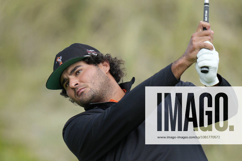 BALMEDIE, SCOTLAND - AUG 23: Eugenio Chacarra (ESP) plays from the third tee during Round 4 at the 2026 Nexo Championship at the Trump International Golf Links, Balmedie on August 23, 2026 in Aberdeenshire, Scotland The 2026 Nexo Championship