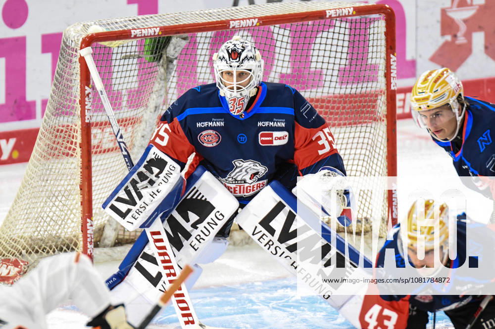 Nuernberg Ice Tigers vs. Loewen Frankfurt, Eishockey, Deutsche Eishockey Liga, Penny DEL, Vorbereitungsspiel, Gaeuboden Cup, Saison 2026 2027 am 23.08.2026 Luis Janett (Nuernberg Ice Tigers), Eishockey Herren, Deutsche Eishockey Liga, Penny DEL, Vorbereitungsspiel, Gaeuboden Cup, Saison 2026 2027 am 23.08.2026 im Eisstadion am Pulverturm, Nuernberg Ice Tigers (blau) gegen Loewen Frankfurt (weiss)