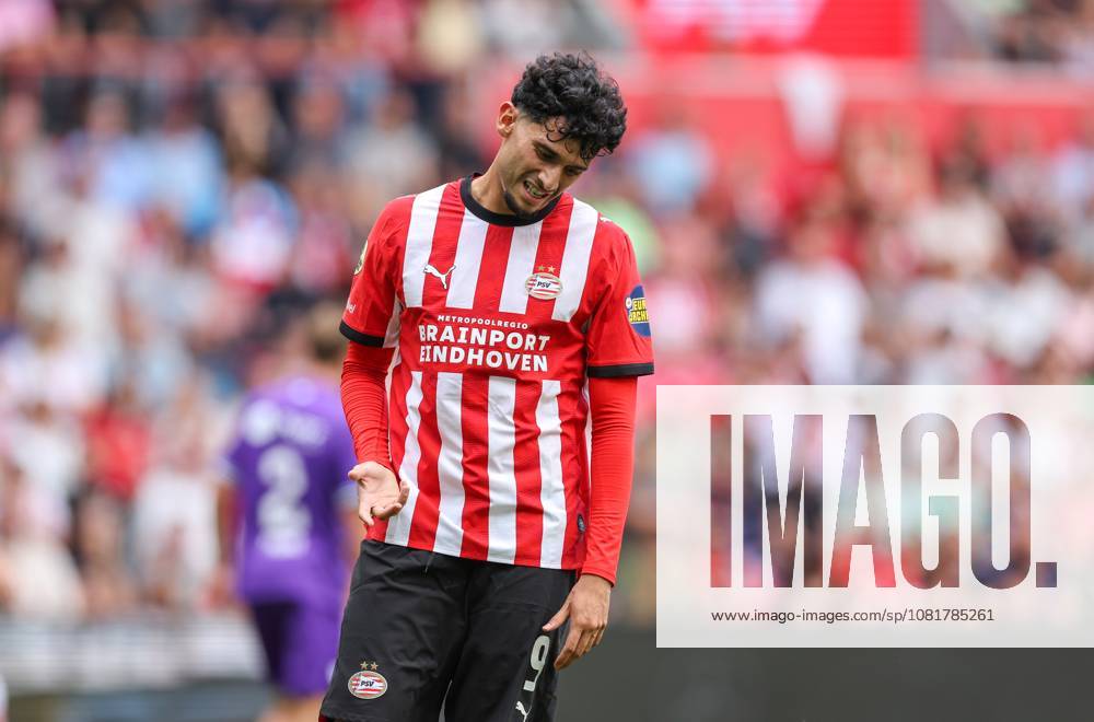 EINDHOVEN - PSV Eindhoven aanvaller Ricardo Pepi tijdens de Vriendenloterij eredivisie wedstrijd tussen PSV en FC Groningen in Philips stadion op 23 augustus 2026 in Eindhoven , Nederland. -