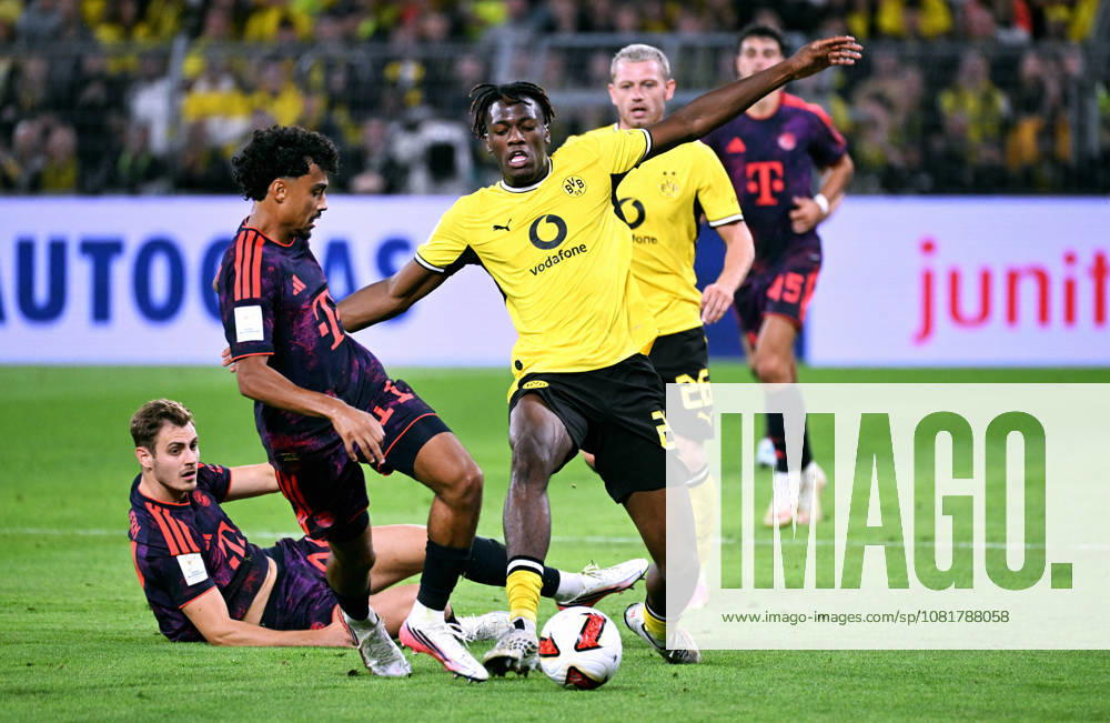 Dortmund, Germany, 1. Bundesliga, Supercup, Signal Iduna Park Dortmund, Bor. Dortmund vs FC Bayern München 1:2; Joane Gadou (BVB), Nathaniel Brown (FCB). Action