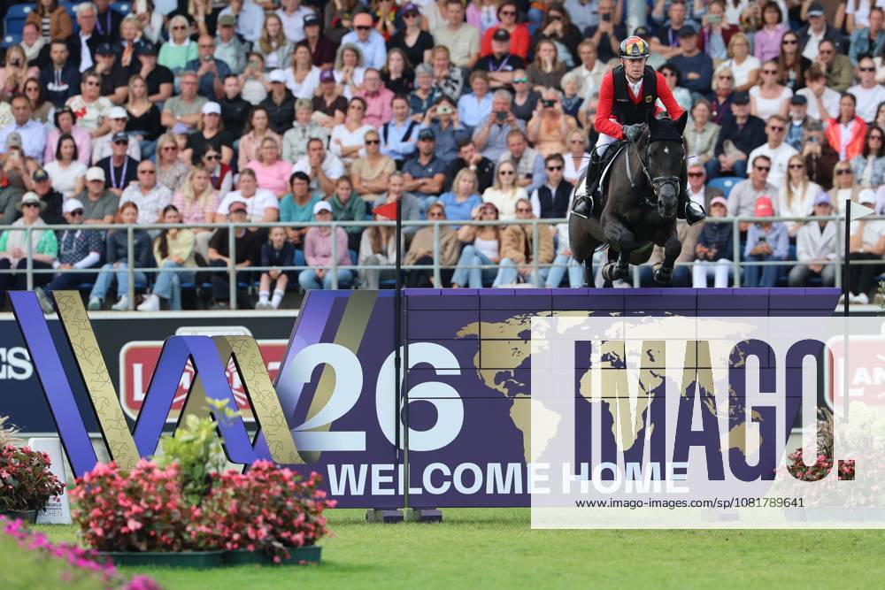 Marcus Ehning (GER, Deutschland) mit Pferd Coolio 42, Springen, FEI Jumping World Championship, WM, Weltmeisterschaft , FEI Jumping World Championship, Competition Individual Final, Longines-Prize, Longines-Preis, Finale Einzelwertung, Jumping , AACHEN - FEI World Championships 2026, Weltfest des Pferdesports, Reitsport Weltmeisterschaft 2026, Aachen 2026, Welcome Home 2026, Aachener Soers, 11. bis 23. August 2026, Reitsport, 23.08.2026, Aachen Aachener Soers Deutschland