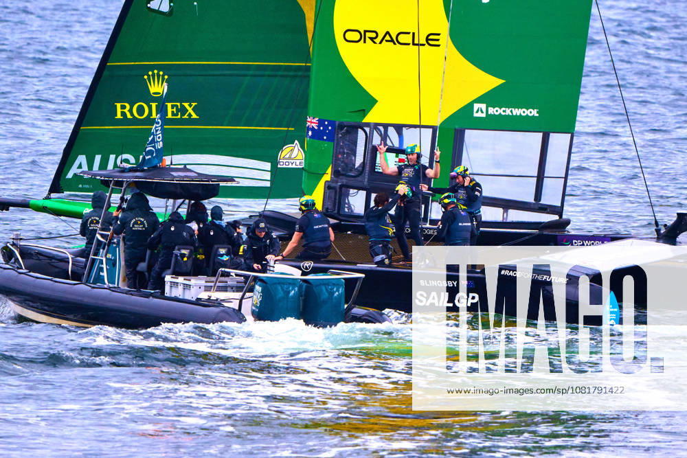 GER, Sail GP, Rockwool Germany Sail Grand Prix, Sassnitz, 22.-23.08.2026, Deutschland, Samstag, 23.08.2026, Renntag 2, BONDS FLYING ROOS - Sail GP Team - Australia; Driver - Tom Slingsby, gewinnt das Finale Rennen, GER, Sail GP, Rockwool Germany Sail Grand Prix, Sassnitz, 22.-23.08.2026, Deutschland, Samstag, 23.08.2026, Renntag 2,