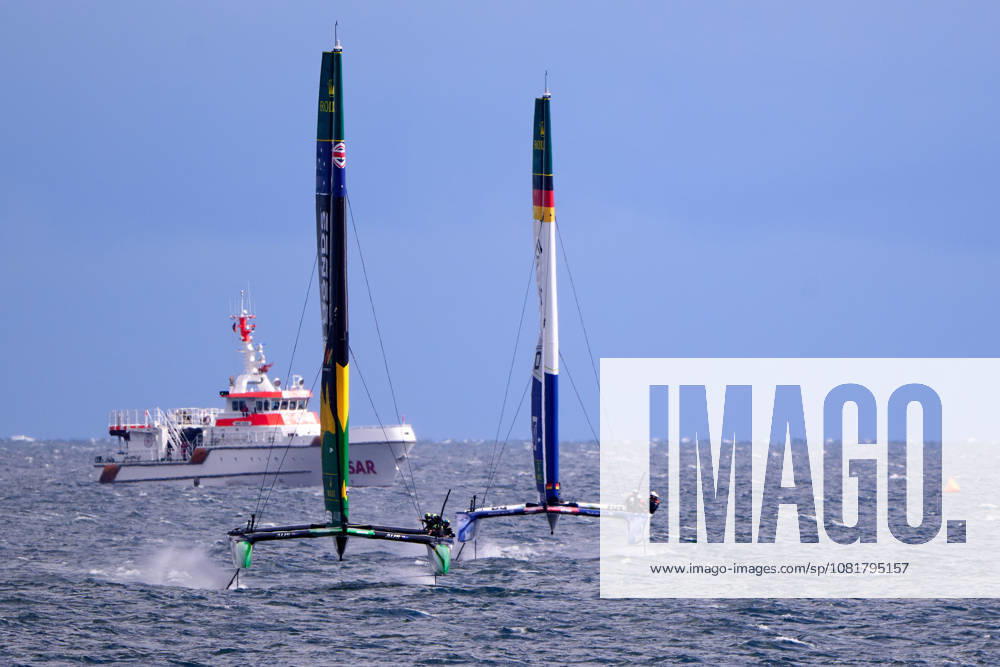 GER, Sail GP, Rockwool Germany Sail Grand Prix, Sassnitz, 22.-23.08.2026, Deutschland, Samstag, 23.08.2026, Renntag 2, BONDS FLYING ROOS - Sail GP Team - Australia; Driver - Tom Slingsby, GERMANY BY DEUTSCHE BANK - Sail GP Team - Germany; Driver - Erik Kosegarten-Heil, GER, Sail GP, Rockwool Germany Sail Grand Prix, Sassnitz, 22.-23.08.2026, Deutschland, Samstag, 23.08.2026, Renntag 2,