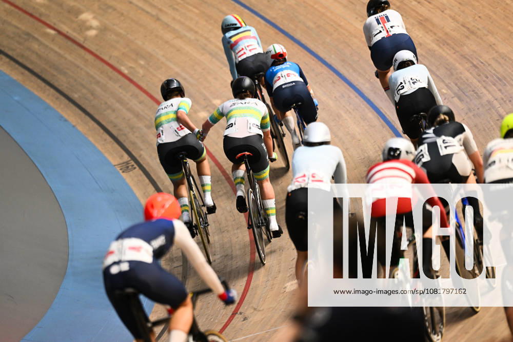 2026 UCI Junior Track World Championships Picture by Mathew Wells SWpix.com - 23 08 2026 - Cycling - 2026 UCI Junior Track World Championships - Heusden-Zolder, Flanders, Belgium - Women Madison Final - Elsie Apps and Sienna Monteith of Australia