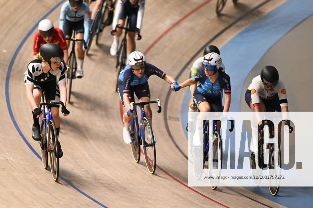 2026 UCI Junior Track World Championships Picture by Mathew Wells SWpix.com - 23 08 2026 - Cycling - 2026 UCI Junior Track World Championships - Heusden-Zolder, Flanders, Belgium - Women Madison Final - Agata Campana and Matilde Rossignoli of Italy