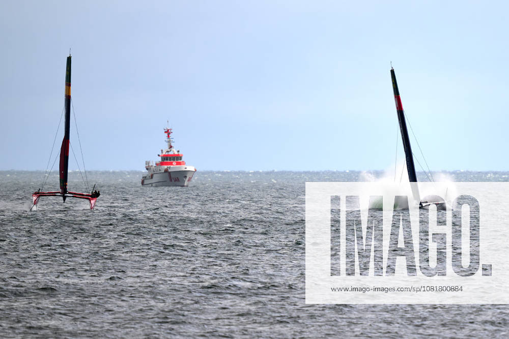 GER, Sail GP, Rockwool Germany Sail Grand Prix, Sassnitz, 22.-23.08.2026, Deutschland, Samstag, 23.08.2026, Renntag 2, LOS GALLOS - Sail GP Team - Spain; Driver - Diego Botin, EXPLORA JOURNEYS SWISS - Sail GP Team - Switzerland; Driver - Sebastien Schneiter, GER, Sail GP, Rockwool Germany Sail Grand Prix, Sassnitz, 22.-23.08.2026, Deutschland, Samstag, 23.08.2026, Renntag 2,