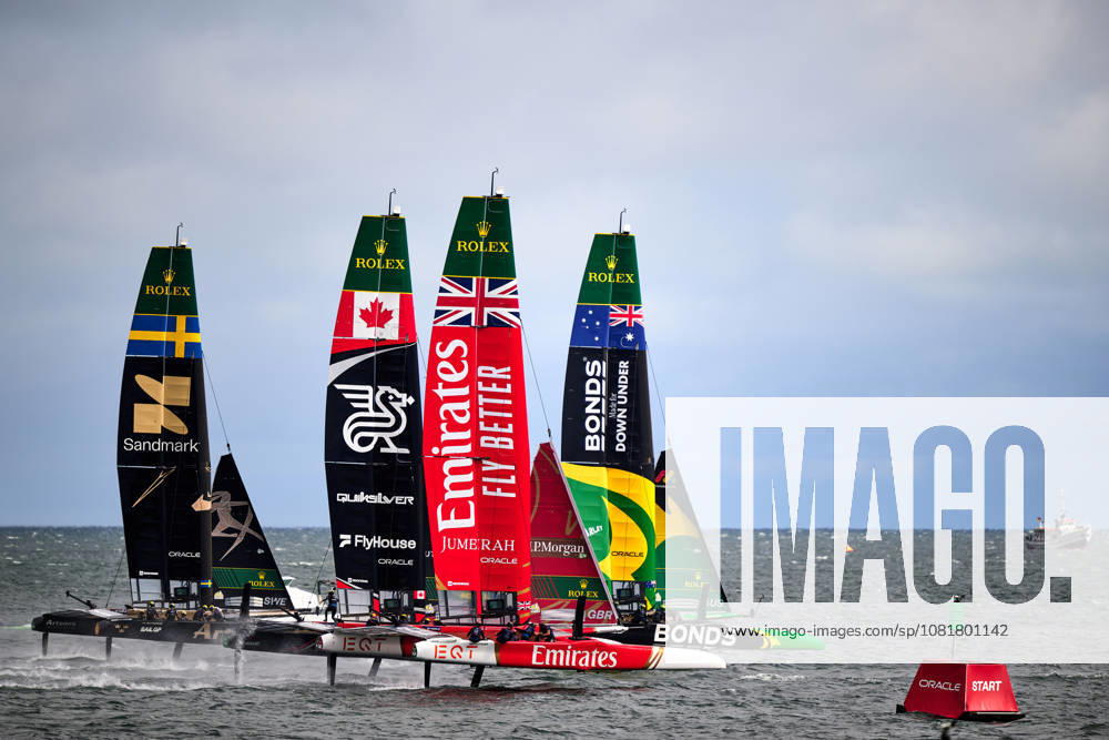 GER, Sail GP, Rockwool Germany Sail Grand Prix, Sassnitz, 22.-23.08.2026, Deutschland, Samstag, 23.08.2026, Renntag 2, BONDS FLYING ROOS - Sail GP Team - Australia; Driver - Tom Slingsby, EMIRATES GBR - Sail GP Team - Great Britain; Driver - Dylan Fletcher, NORTHSTAR - Sail GP TeaM - CANADA; Driver - Giles Scott, ARTEMIS - Sali GP Team - Sweden; Driver - Nathan Outteridge, GER, Sail GP, Rockwool Germany Sail Grand Prix, Sassnitz, 22.-23.08.2026, Deutschland, Samstag, 23.08.2026, Renntag 2,