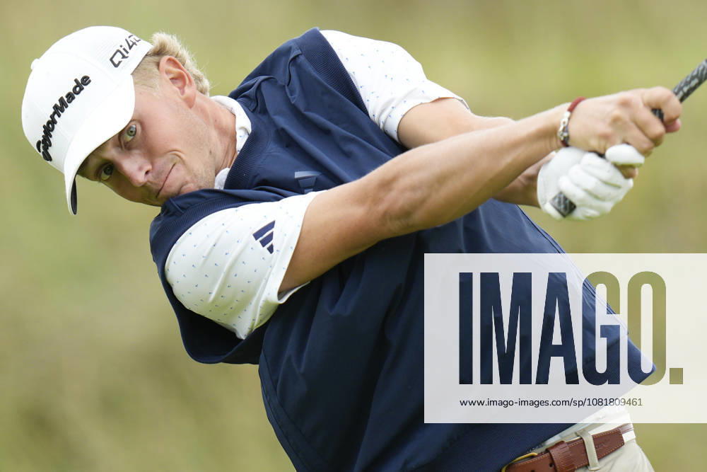 BALMEDIE, SCOTLAND - AUG 23: Martin Couvra (FRA) plays from the eleventh tee during Round 4 at the 2026 Nexo Championship at the Trump International Golf Links, Balmedie on August 23, 2026 in Aberdeenshire, Scotland The 2026 Nexo Championship