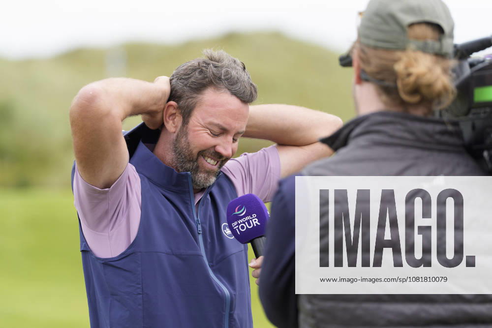 BALMEDIE, SCOTLAND - AUG 23: Scott Jamieson (SCO) celebrates on the eighteenth green after winning The Nexo Championship during Round 4 at the 2026 Nexo Championship at the Trump International Golf Links, Balmedie on August 23, 2026 in Aberdeenshire, Scotland The 2026 Nexo Championship