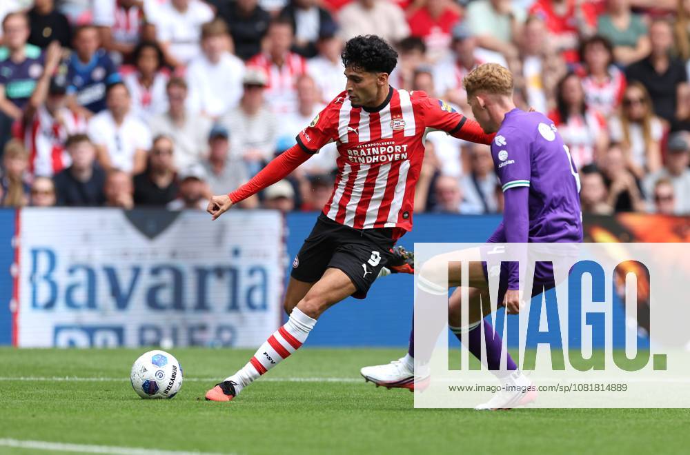 EINDHOVEN - PSV Eindhoven aanvaller Ricardo Pepi tijdens de Vriendenloterij eredivisie wedstrijd tussen PSV en FC Groningen in Philips stadion op 23 augustus 2026 in Eindhoven , Nederland. -
