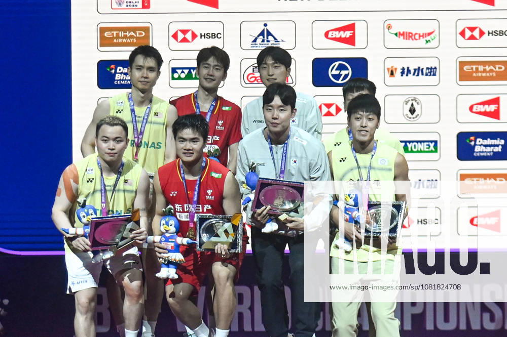 India BWF Championships 2026 Finalists of the Men s Doubles pose with their medals at the BWF World Championships 2026 in New Delhi, India, on August 23, 2026. New Delhi Delhi India