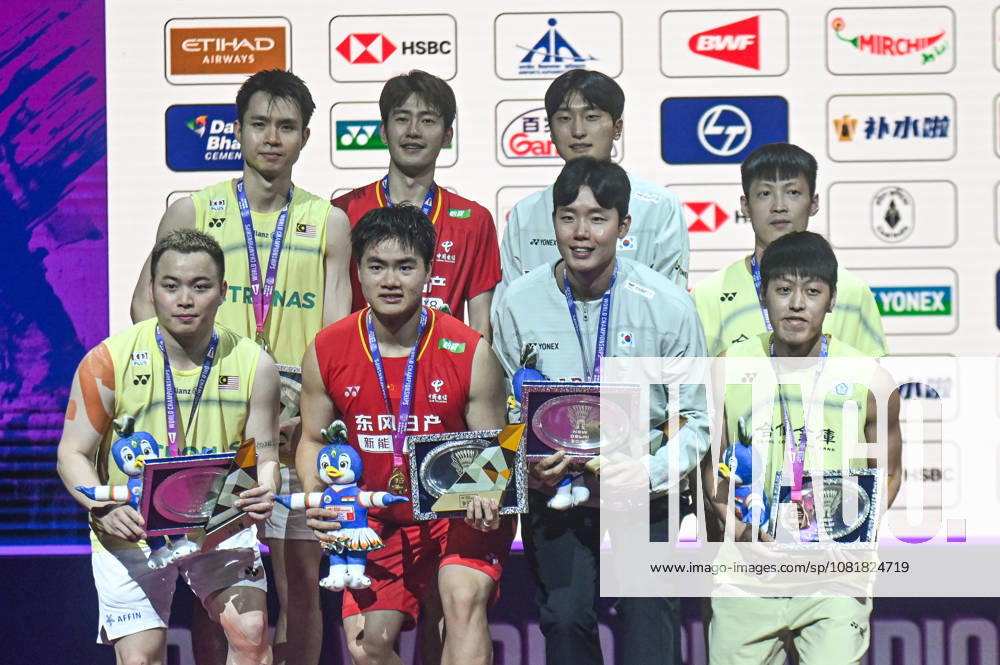 India BWF Championships 2026 Finalists of the Men s Doubles pose with their medals at the BWF World Championships 2026 in New Delhi, India, on August 23, 2026. New Delhi Delhi India