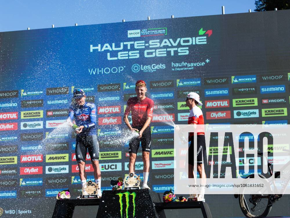 UCI coupe du monde cross country elite hommes Compagnon Michel MAXPPP - Les Gets 23 08 2026 UCI coupe du monde cross country elite hommes 1er Boichis Adrien France 2eme Van der Poel Mathieu Nederland 3eme Vidaurre Kossmann Martin CHI The 2026 UCI Mountain Bike World Series
