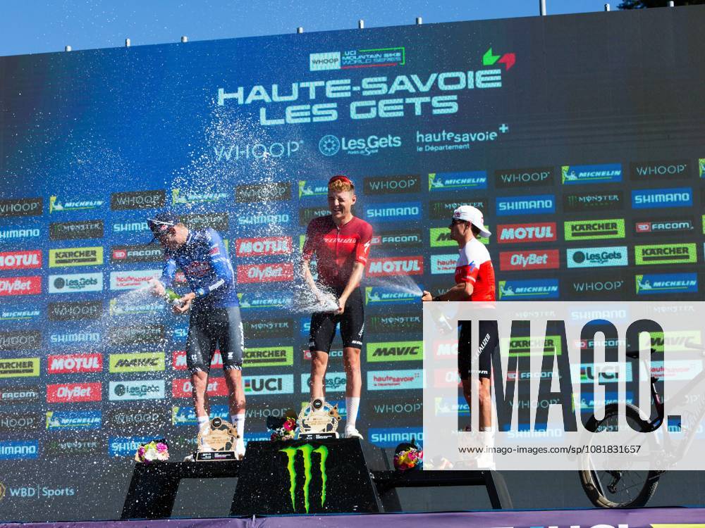 UCI coupe du monde cross country elite hommes Compagnon Michel MAXPPP - Les Gets 23 08 2026 UCI coupe du monde cross country elite hommes 1er Boichis Adrien France 2eme Van der Poel Mathieu Nederland 3eme Vidaurre Kossmann Martin CHI The 2026 UCI Mountain Bike World Series