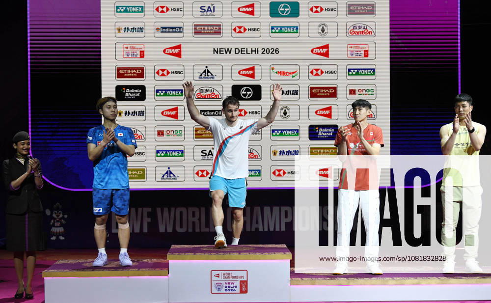 2026 BWF World Championships: Medallists of Men s Singles New Delhi, Aug 23 (ANI): (L-R) Japan s Kodai Naraoka (Silver), France s Alex Lanier (Gold), Canada s Victor Lai (Bronze), and Taiwan s Chou Tien-Chen (Bronze) from the men s singles category stand on the podium at the BWF World Championships at Indira Gandhi Indoor Stadium, in New Delhi on Sunday. NEW DELHI Delhi India
