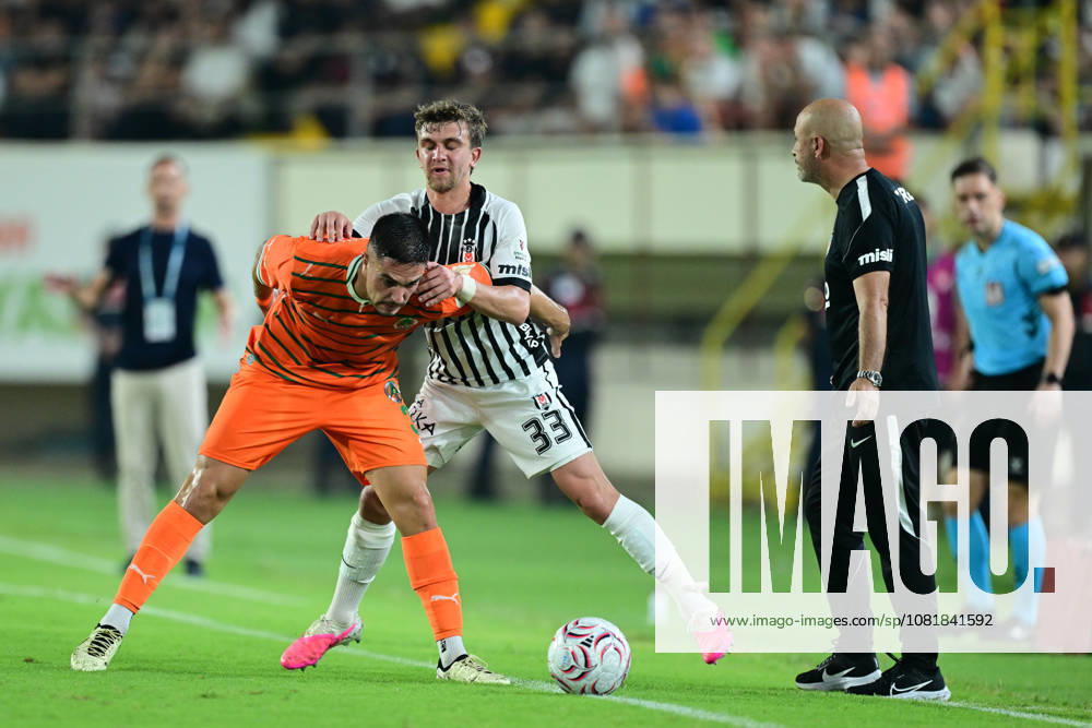 Alanyaspor v Besiktas - Turkish Super Lig ANTALYA, TURKIYE - AUGUST 23: Besiktas player Ridvan Yilmaz (33) in action during the Turkish Super Lig 2nd week match between Corendon Alanyaspor and Besiktas at Alanya Oba Stadium in Antalya, Turkiye on August 23, 2026. Orhan Cicek Anadolu Antalya Turkey. Editorial use only. Please get in touch for any other usage.