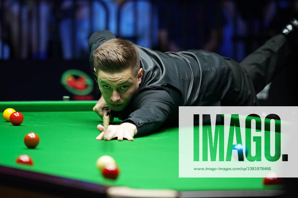 Ashley Carty of England plays a shot in the second round match against Ronnie O Sullivan of England on day 2 of Wuhan Open 2026 at the Optics Valley Gymnasium of Huazhong University of Science and Technology on August 24, 2026 in Wuhan, Hubei Province of China.