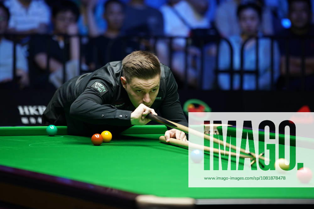 Ashley Carty of England plays a shot in the second round match against Ronnie O Sullivan of England on day 2 of Wuhan Open 2026 at the Optics Valley Gymnasium of Huazhong University of Science and Technology on August 24, 2026 in Wuhan, Hubei Province of China.