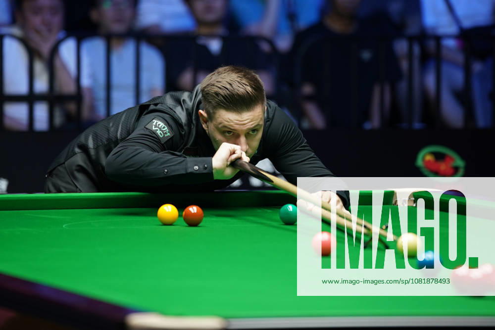 Ashley Carty of England plays a shot in the second round match against Ronnie O Sullivan of England on day 2 of Wuhan Open 2026 at the Optics Valley Gymnasium of Huazhong University of Science and Technology on August 24, 2026 in Wuhan, Hubei Province of China.