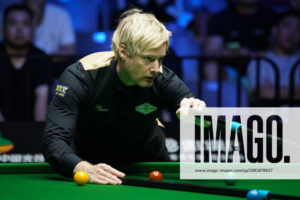 Neil Robertson of Australia plays a shot in the second round match against Ben Mertens of Belgium on day 2 of Wuhan Open 2026 at the Optics Valley Gymnasium of Huazhong University of Science and Technology on August 24, 2026 in Wuhan, Hubei Province of China.