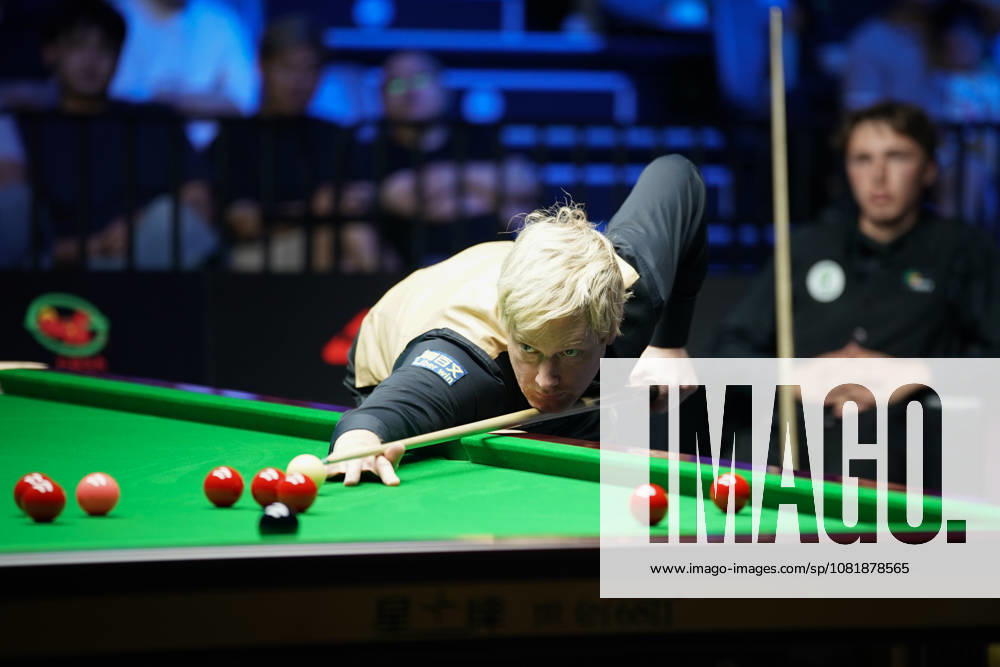 Neil Robertson of Australia plays a shot in the second round match against Ben Mertens of Belgium on day 2 of Wuhan Open 2026 at the Optics Valley Gymnasium of Huazhong University of Science and Technology on August 24, 2026 in Wuhan, Hubei Province of China.