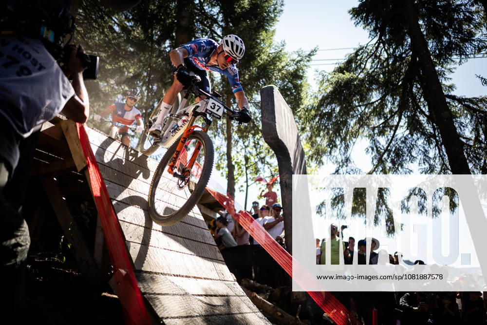 Dutch cyclist Mathieu van der Poel finished second in the UCI Mountain Bike Cross-Country World Cup race in Les Gets, France, on August 23, 2026. (CTKxPhoto MichalxCerveny) CTKPhotoF202608230014301 CTKPhotoF202608230014301