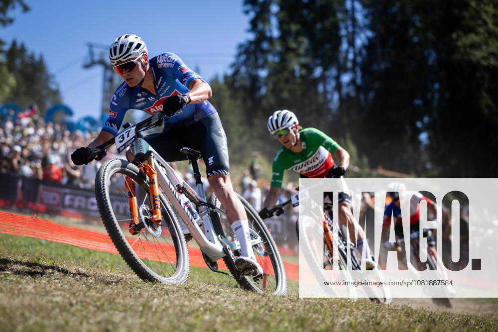 Dutch cyclist Mathieu van der Poel finished second in the UCI Mountain Bike Cross-Country World Cup race in Les Gets, France, on August 23, 2026. (CTKxPhoto MichalxCerveny) CTKPhotoF202608230014501 CTKPhotoF202608230014501