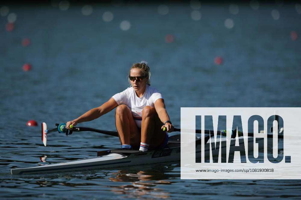 24th August 2026; Bosbaan, Amsterdam, Holland, Netherlands; 2026 World Rowing Championships, Day One; Great Britain & x2014; Womens Single Sculls (W1x), the spares race & x2014; Spare rower paddles down to the start AnthonyxBenoit