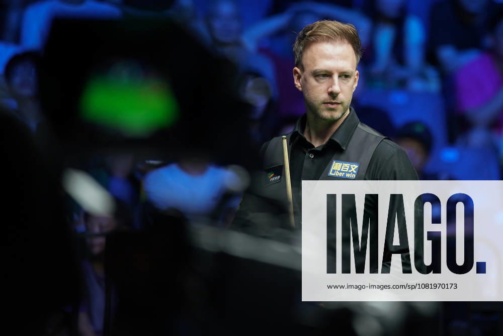 Judd Trump of England reacts in the second round match against Yuan Sijun of China on day 2 of Wuhan Open 2026 at the Optics Valley Gymnasium of Huazhong University of Science and Technology on August 24, 2026 in Wuhan, Hubei Province of China.