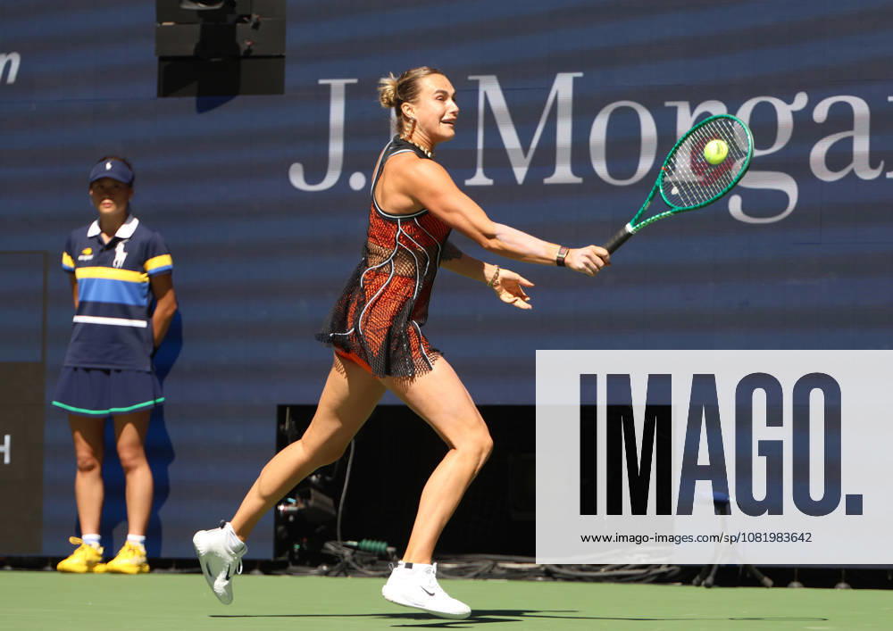 ARYNA SABALENKA during the match mixed doubles round 1 16 final US Open with N. Djokovic (Serbia) against H. Patten (Great Britain) and K. Siniakova (Czech Republic). New York, USA. New York City USA - ZUMAc278 20260825_zsp_c278_006