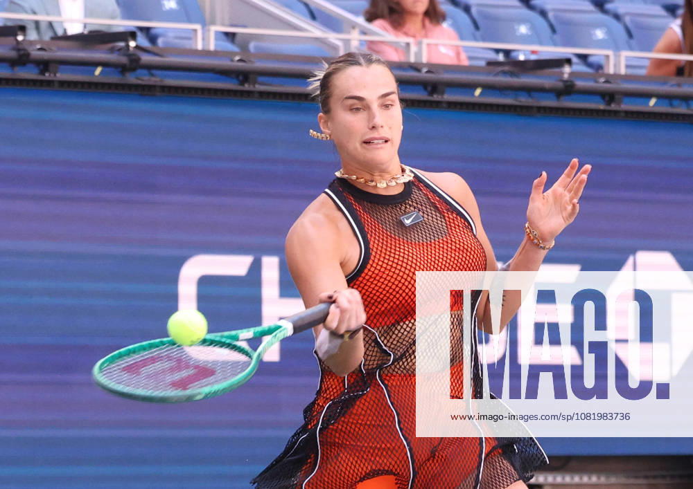 ARYNA SABALENKA during the match mixed doubles round 1 16 final US Open with N. Djokovic (Serbia) against H. Patten (Great Britain) and K. Siniakova (Czech Republic). New York, USA. New York City USA - ZUMAc278 20260825_zsp_c278_015